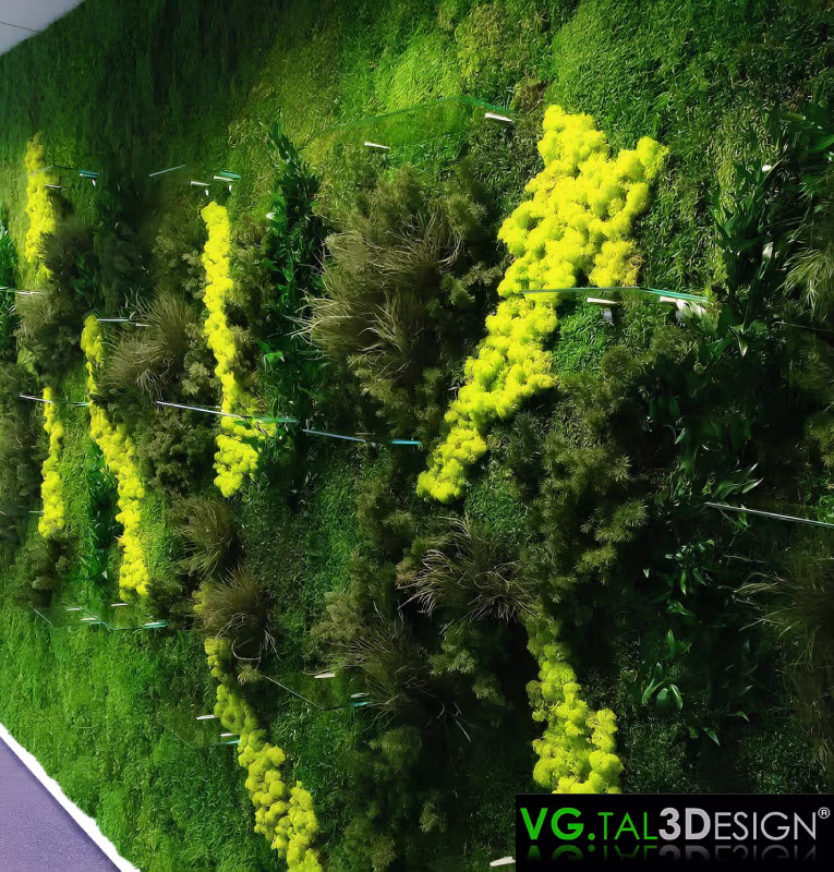 Vue principale de Lineaire végétal à Lausanne, mur végétal stabilisé sans entretien