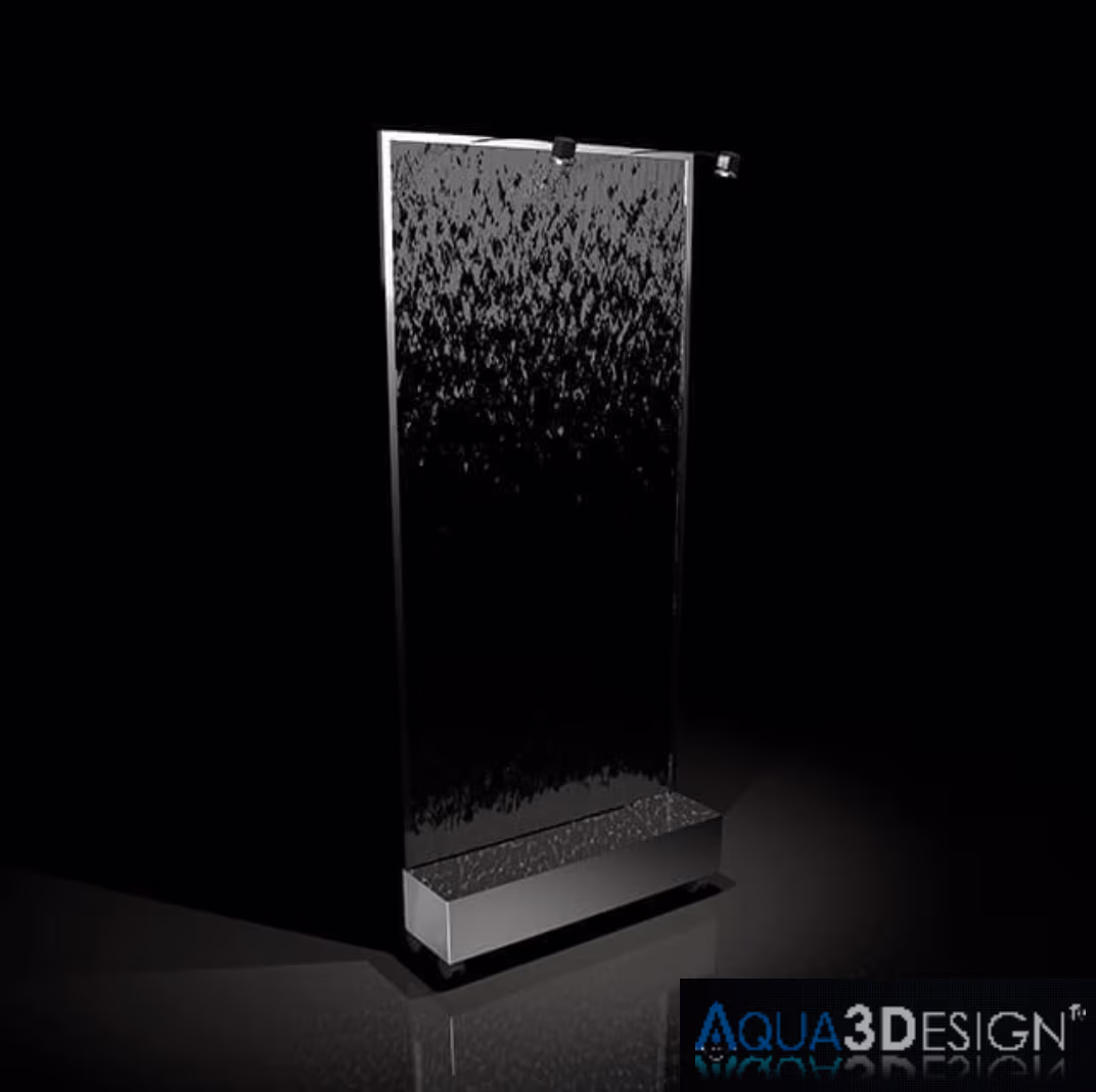 Vue principale de Mur d'eau module aqua à Milan, mur d'eau décoratif