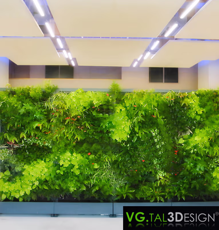 Vista principal de Muro Vegetal Concept Store en Barcelone, muro vegetal vivo a medida