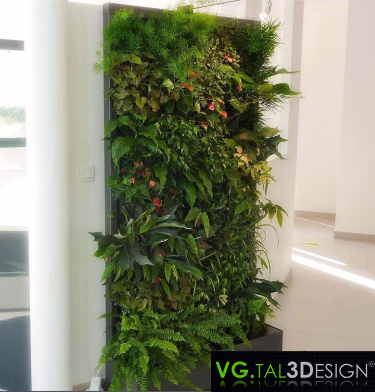 Vista principal de Parede vegetal habitação em Londres, parede vegetal viva à medida