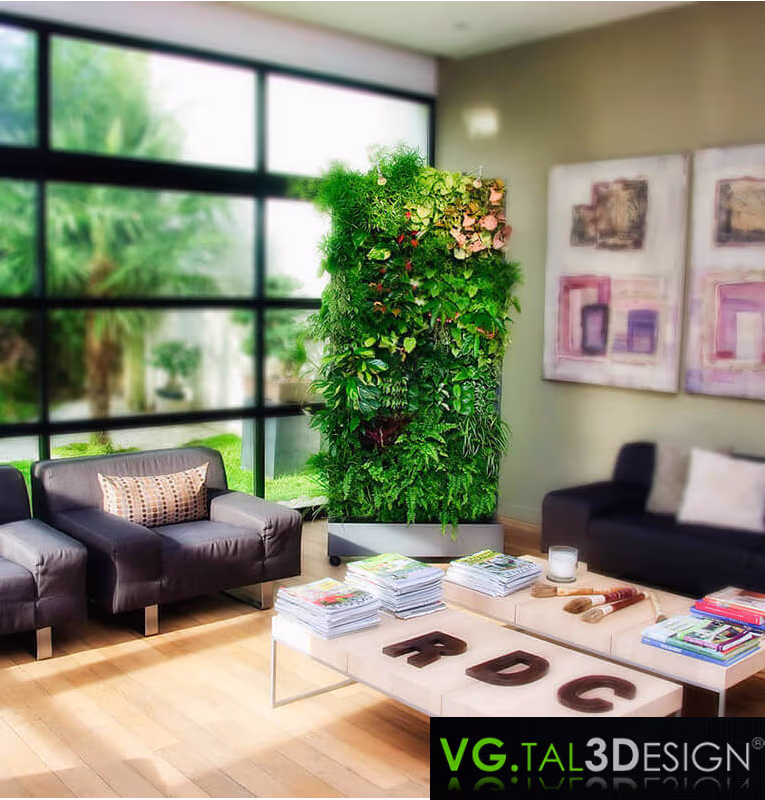 Main view of Loft Green Wall in Paris, custom living green wall