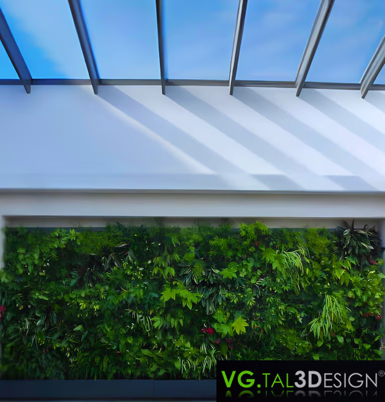 Main view of Senior Residence Green Wall in Nantes, custom living green wall