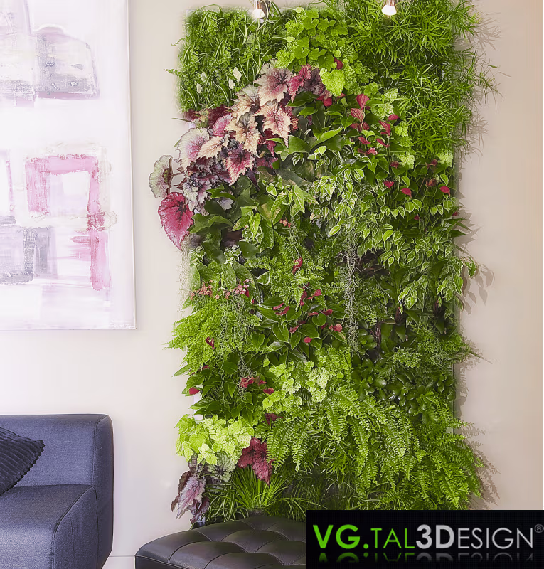 Vista principal de Muro Vegetal Villa Privada en Bruxelles, muro vegetal vivo a medida