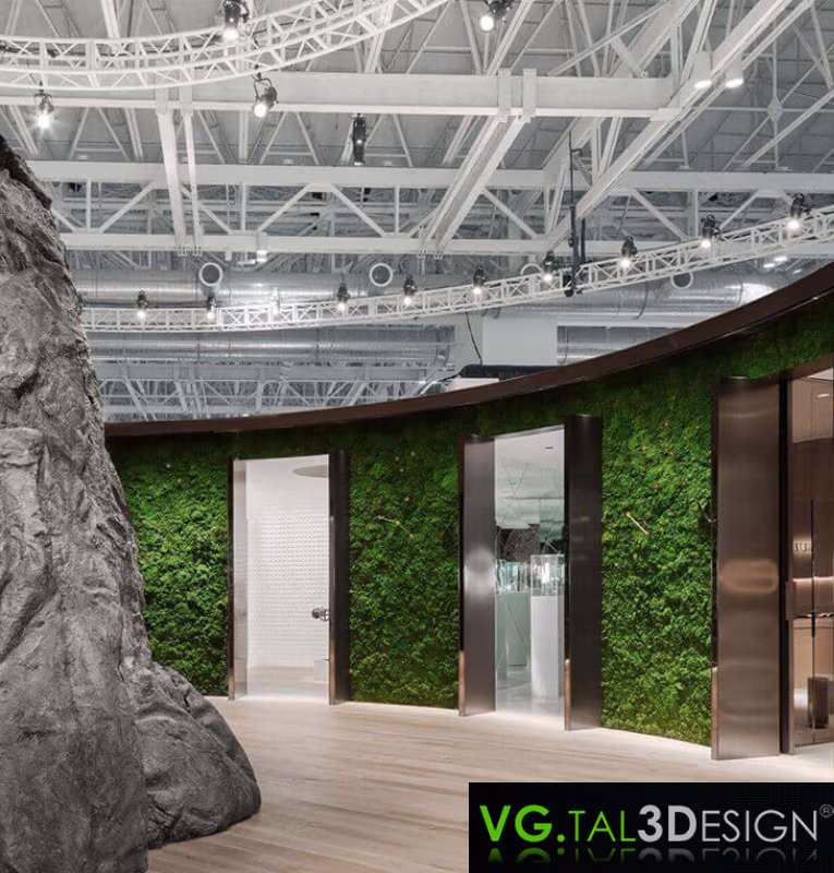 Vue principale de Scénographie végétale Yuz Museum à Shanghai, scénographie végétale événementielle