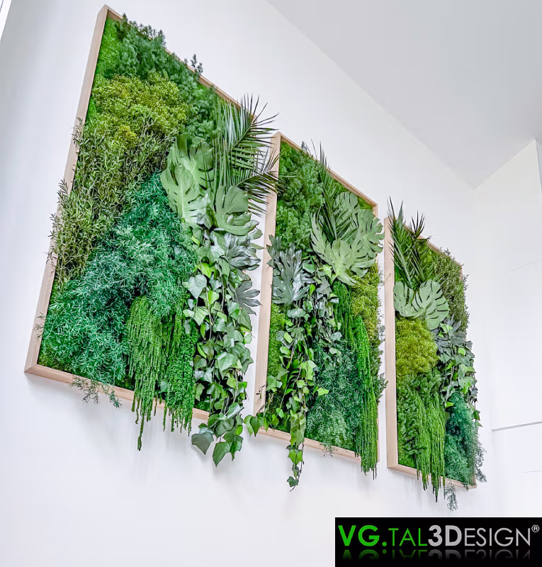 Vista principal de Cuadros Vegetales en Lyon, muro vegetal estabilizado sin mantenimiento